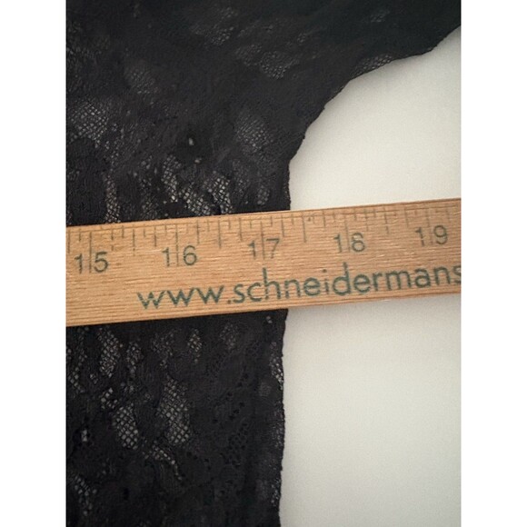 Guess Black Lace Top Size S Sheer Goth Vampire Witchy Whimsigoth Button Up - Picture 11 of 16